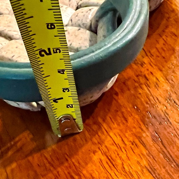 River Hill Art Pottery woven clay heart dish basket made in the USA - Picture 4 of 7